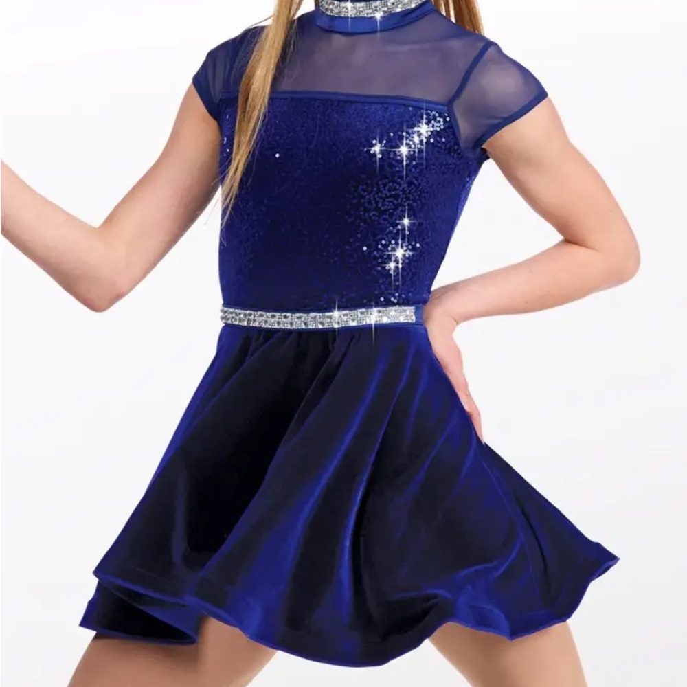 Weissman Royal Blue Sparkle Dance Costume - Dancing with our hands tied